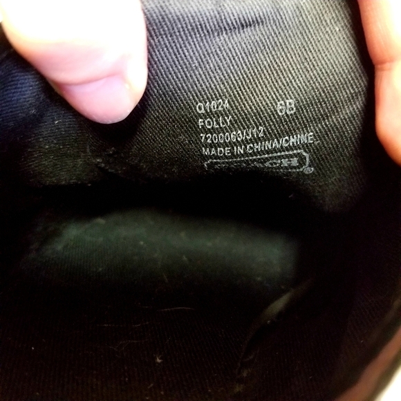 Coach Folly Signature Monogram Black and Silver Sneakers Size 6 - Picture 10 of 11